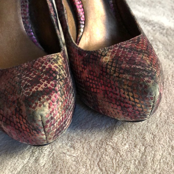 Carlos Santana metallic snake platform heels - Picture 4 of 6